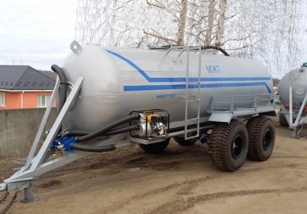 Бочка МЖТ-12 з мотопомпою для води та КАС