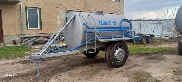 Бочка МЖТ-6 з бензиновою мотопомпою для води