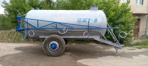 Бочка МЖТ-8 одноосна з мотопомпою для води та КАС - Зображення 2
