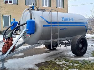 Бочка МЖТ-8 одноосна з вакумним насосом MEC5000 для навозу та КАС